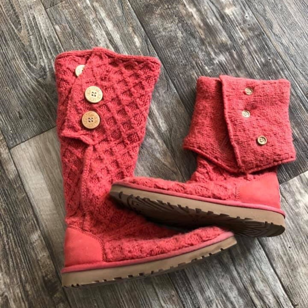 UGG Knit Boots SZ 7 - Picture 1 of 5